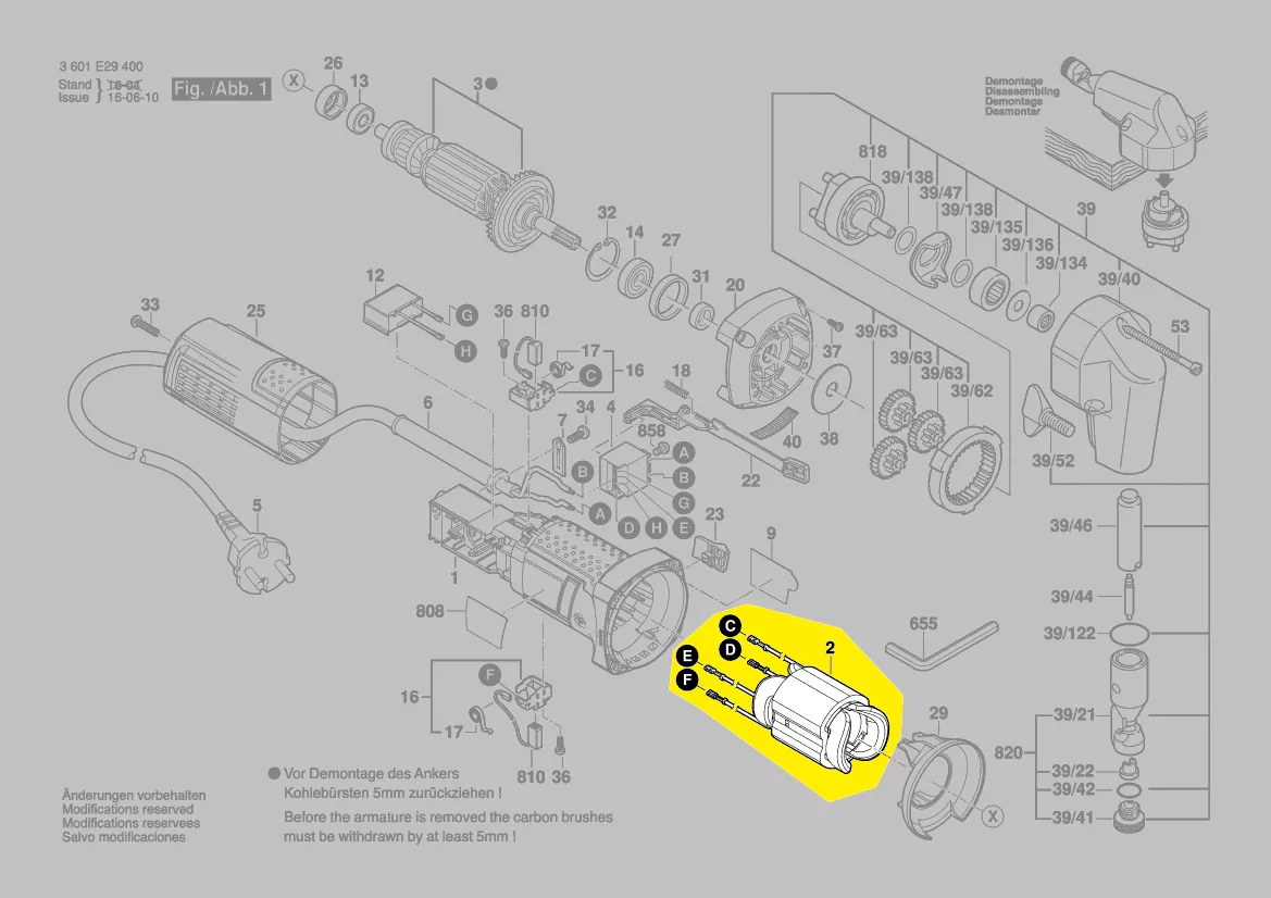 Stator réf. 1 619 P08 334 BOSCH